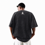 LAWLESSROW "Vocal Silence" Heavyweight Washed Black Graphic Tee