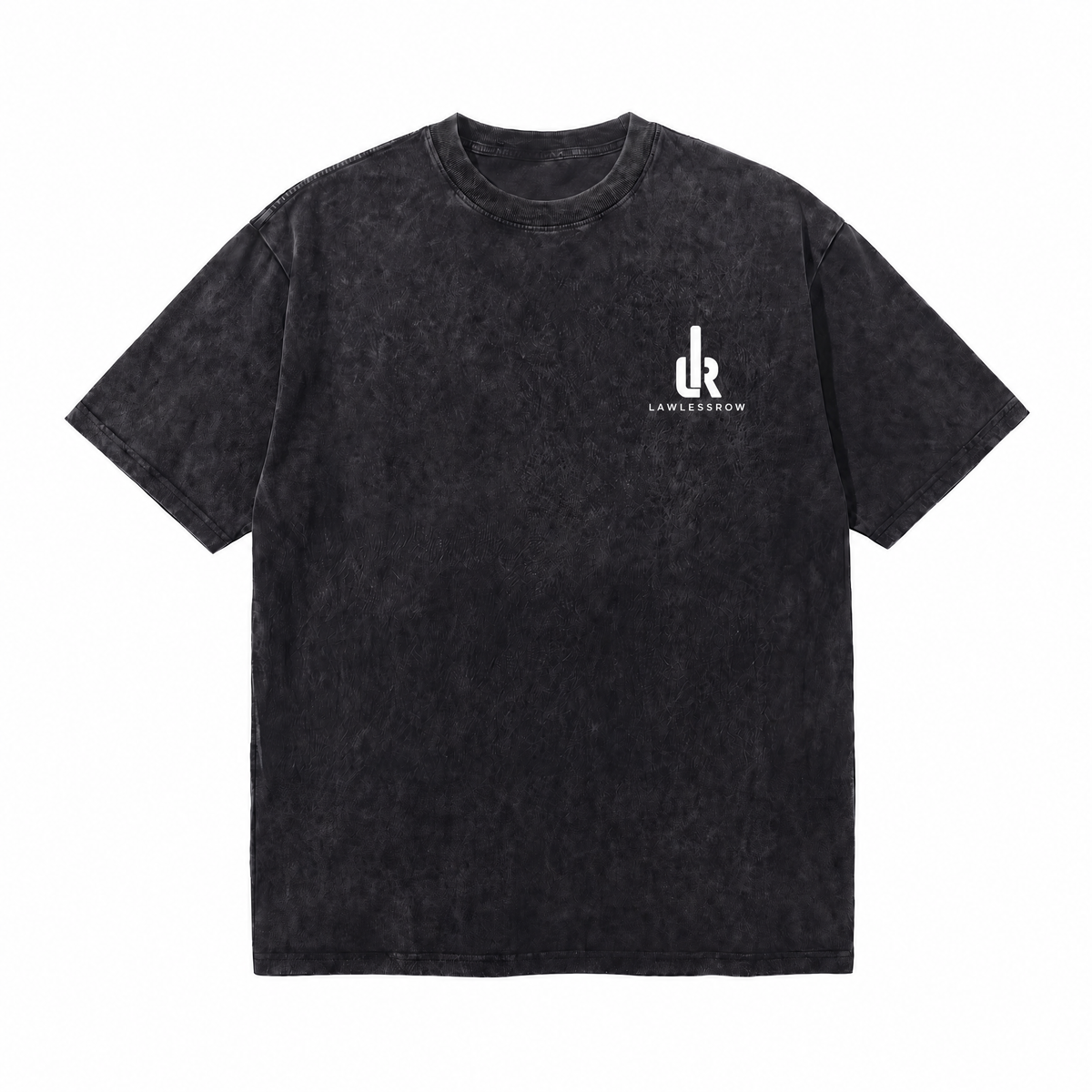 LAWLESSROW "Divine Conquest" Heavyweight Washed Black Graphic Tee