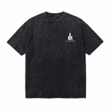 LAWLESSROW Doomsday Skull Earth Retro Backprint Washed Black Tee