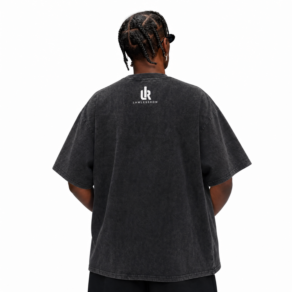 LAWLESSROW Vintage Washed Heavyweight Oversized Psychedelic Graphic Tee