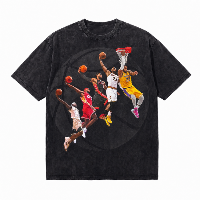 LAWLESSROW "The Dynasty Sequence" Heavyweight Washed Black Graphic Tee Hover Image