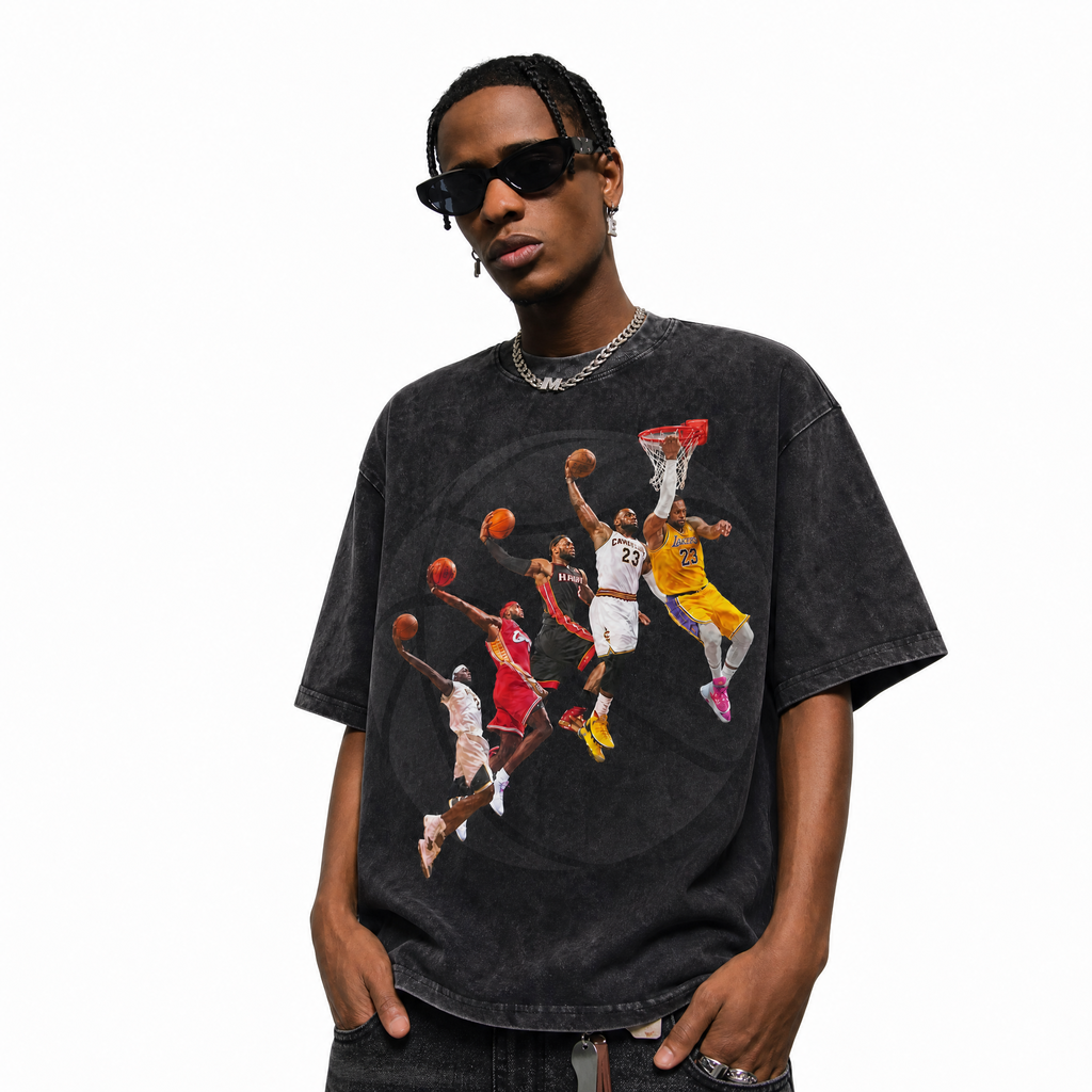 LAWLESSROW "The Dynasty Sequence" Heavyweight Washed Black Graphic Tee
