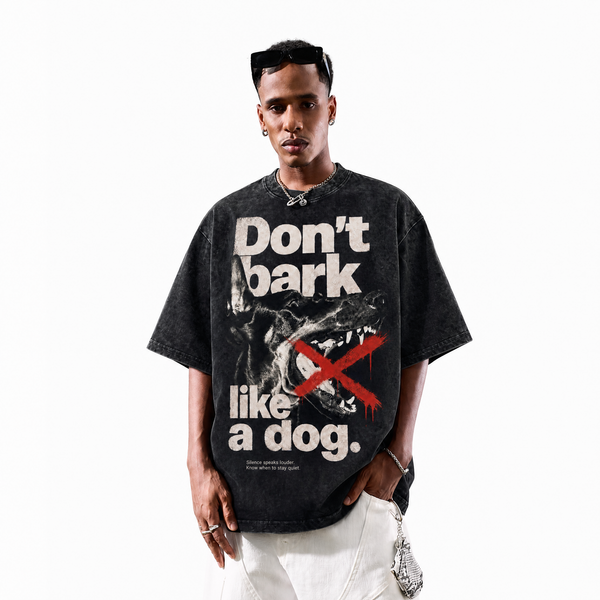 LAWLESSROW "Vocal Silence" Heavyweight Washed Black Graphic Tee - hover