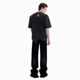 LAWLESSROW "Timeless Play" Heavyweight Washed Black Graphic Tee