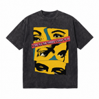 LAWLESSROW Vision Beyond Limits Vintage Washed Oversized Graphic Tee