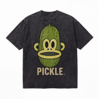 Vintage Acid Wash Retro Pickle Monkey Face Oversized Graphic T-Shirt | LAWLESSROW