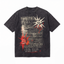 Vintage Acid Wash Chaos Breeds Clarity Grunge Sun Eye Oversized Streetwear Graphic T-Shirt