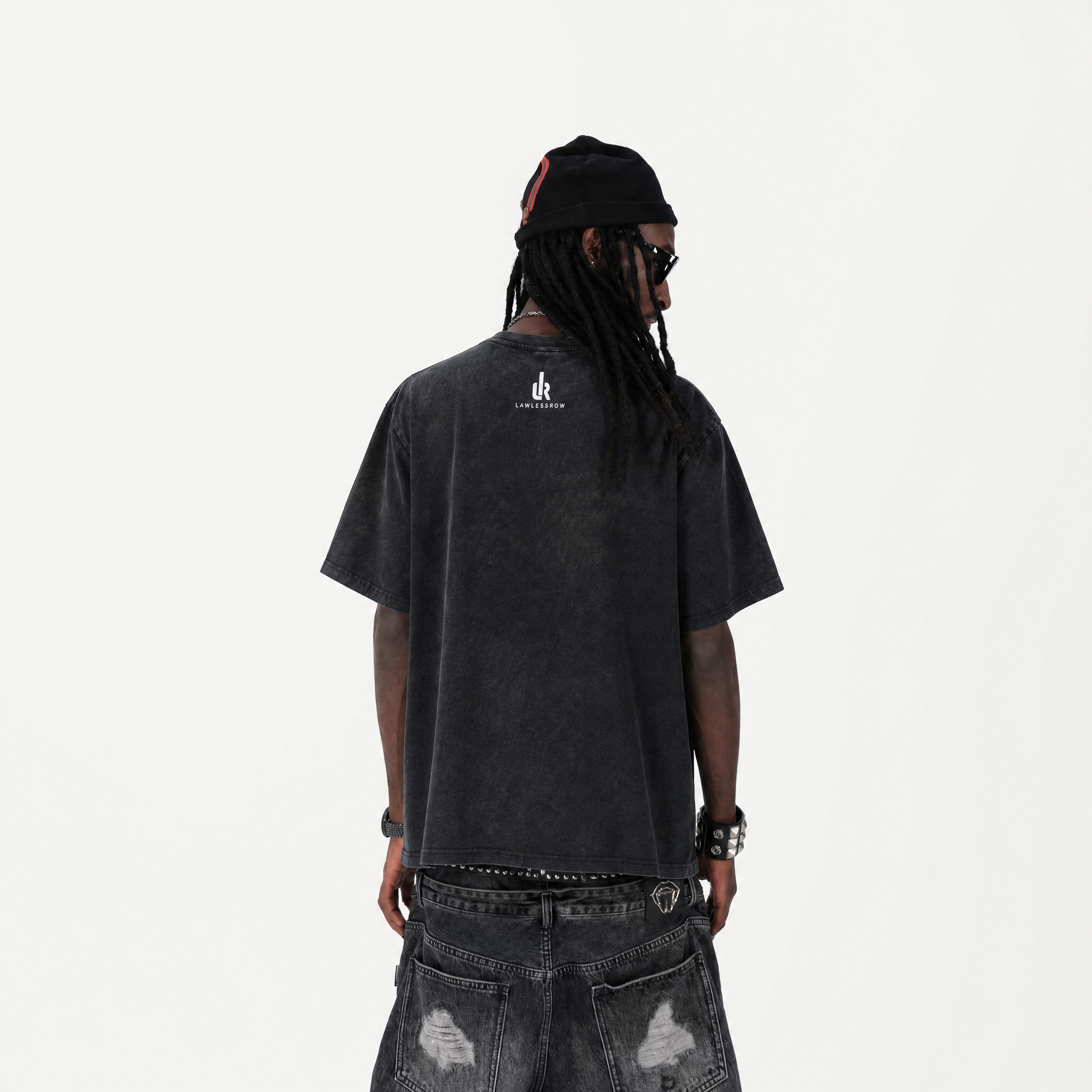 Vintage Acid Wash Out Shot Skull Pickleball Punk Oversized Graphic T-Shirt | LAWLESSROW