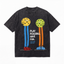 Vintage Acid Wash Play Pickleball Have Fun Cartoon Characters Oversized T-Shirt