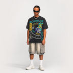 Vintage Acid Wash Bouncie Pickleball Court & Bounce 90s Retro Oversized Graphic T-Shirt | LAWLESSROW
