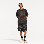 Vintage Acid Wash Spiders Climb The Crag Rock Climbing Oversized Graphic T-Shirt | LAWLESSROW