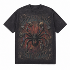 Vintage Acid Wash Spiders Climb The Crag Rock Climbing Oversized Graphic T-Shirt | LAWLESSROW