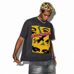 LAWLESSROW Vision Beyond Limits Vintage Washed Oversized Graphic Tee