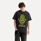 Vintage Acid Wash Retro Pickle Monkey Face Oversized Graphic T-Shirt | LAWLESSROW