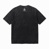LAWLESSROW Alphabet Lights Vintage Washed Oversized Graphic Tee
