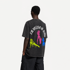 Vintage Acid Wash Lawless Row Neon Skate Pin-Up Oversized Graphic T-Shirt | LAWLESSROW