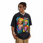 LAWLESSROW Timeless Icon Vintage Washed Oversized Graphic Tee