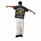 LAWLESSROW Good Vibes Pickleball Vintage Washed Oversized Graphic Tee