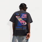 Vintage Acid Wash Back To The Future Hoverboard Far Out Retro Oversized Graphic T-Shirt | LAWLESSROW