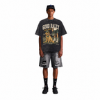 Vintage Acid Wash Good Rally Better Together Golden Retriever Pickleball Club Oversized Graphic T-Shirt