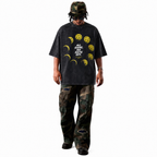 Vintage Acid Wash All Game No Days Off Pickleball Moon Phase Oversized Graphic T-Shirt