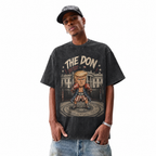 LAWLESSROW The Don Vintage Washed Graphic Tee – Patriotic Boxing Oversized Streetwear T-Shirt