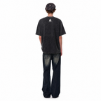 Vintage Acid Wash LAWLESS ROW Stadium Oversized Graphic T-Shirt