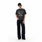 Vintage Acid Wash LAWLESS ROW UFO Abduction Oversized Graphic T-Shirt