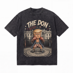 LAWLESSROW The Don Vintage Washed Graphic Tee – Patriotic Boxing Oversized Streetwear T-Shirt