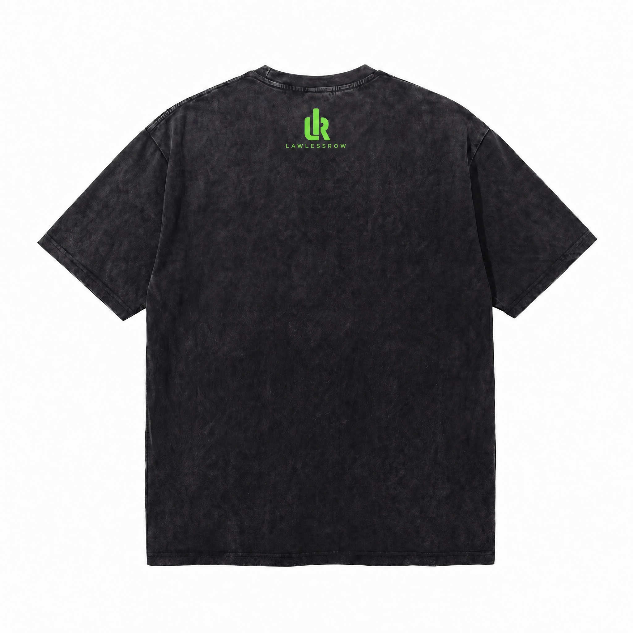 Vintage Acid Wash Green Alien Peace Sign Oversized Graphic T-Shirt