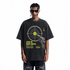 Lock In Drop Shots Pickleball Washed Black Oversized T-Shirt | Tactical Court Tee
