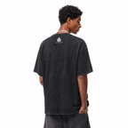 USA Road Trip Hiking Gear Washed Black Oversized T-Shirt | Outdoor Adventure Checklist Tee
