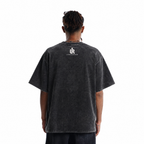 Lock In Drop Shots Pickleball Washed Black Oversized T-Shirt | Tactical Court Tee