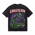 Lawless Row “Skate Jam” Graveyard Skate Washed T-Shirt | Retro Horror Oversized Streetwear Tee