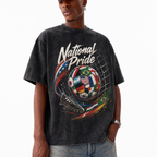 Vintage World Cup “National Pride” Soccer Graphic Tee | International Flags Washed Oversized Streetwear T-Shirt