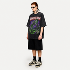 Lawless Row “Skate Jam” Graveyard Skate Washed T-Shirt | Retro Horror Oversized Streetwear Tee