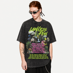 Pickleball Summer Vibes Collage Washed T-Shirt | Desert Court “No Rules” Oversized Tee