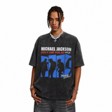 LAWLESSROW Michael Jackson Blue Panel Silhouette Vintage Tee