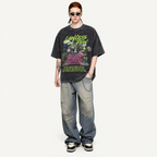 Pickleball Summer Vibes Collage Washed T-Shirt | Desert Court “No Rules” Oversized Tee