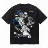 LAWLESSROW Steel Ball Run Johnny Joestar Washed Black Oversized T-Shirt