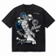 Steel Ball Run Johnny Joestar Washed Black Oversized T-Shirt | JoJo’s Bizarre Adventure Anime Tee