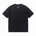 Vintage Acid Wash LAWLESS ROW Purple Palm Tree Oversized Graphic T-Shirt