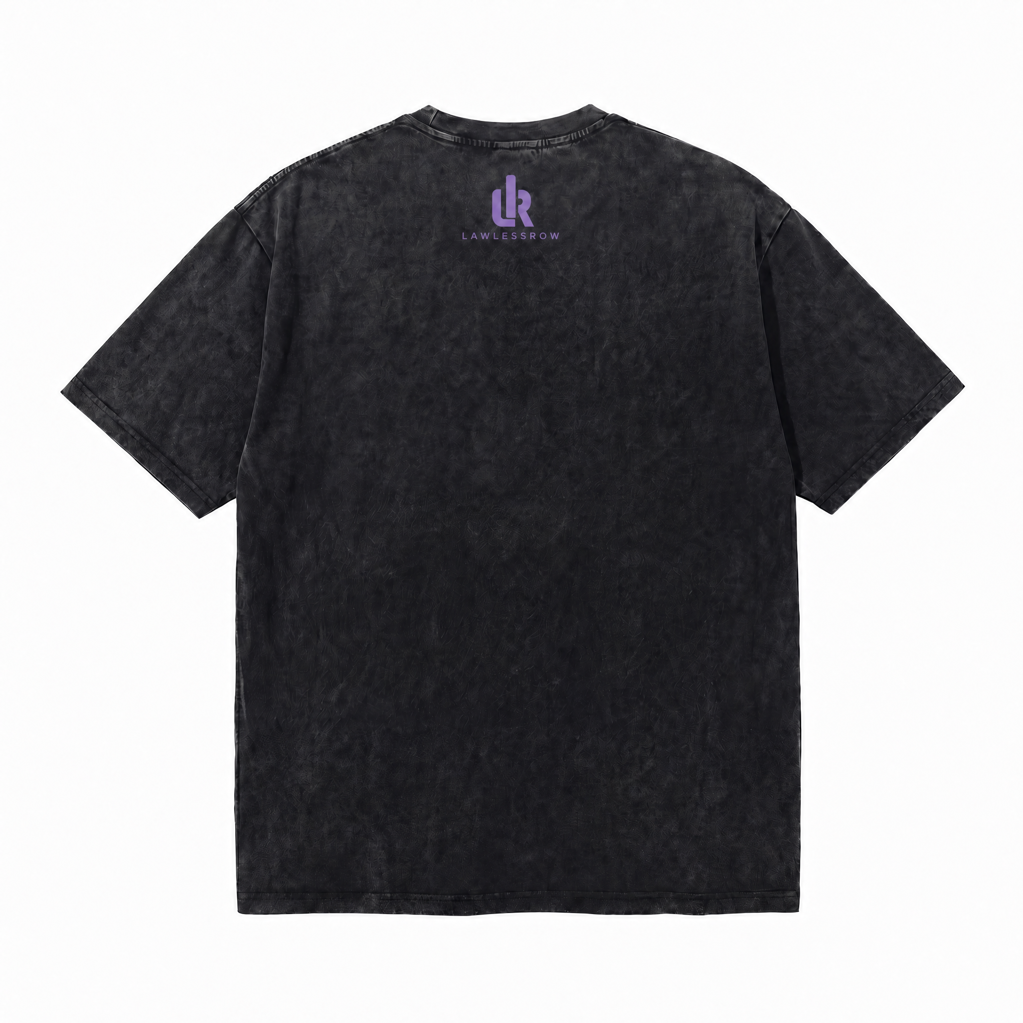 Vintage Acid Wash LAWLESS ROW Purple Palm Tree Oversized Graphic T-Shirt