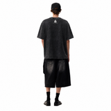 LAWLESSROW Steel Ball Run Johnny Joestar Washed Black Oversized T-Shirt