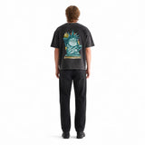 LAWLESSROW Statue of Liberty Minion Torch Vintage Acid Wash Tee