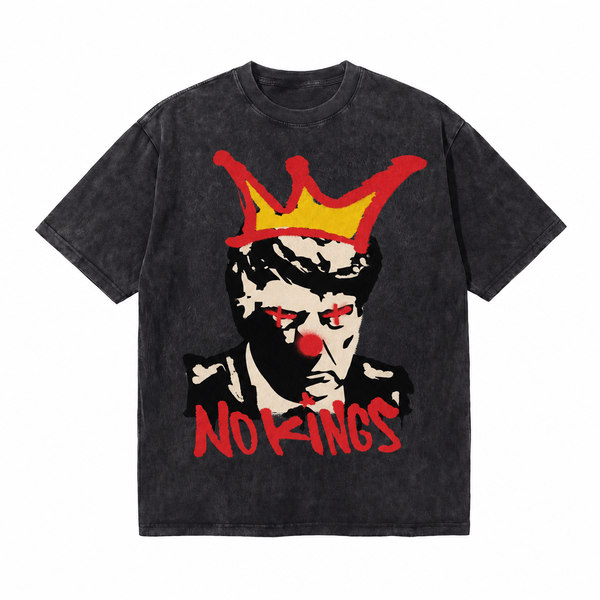 LAWLESSROW No Kings Clown Portrait Vintage Tee