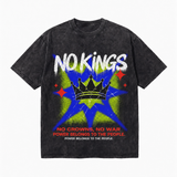 LAWLESSROW No Kings Graffiti Crown Vintage Protest Tee