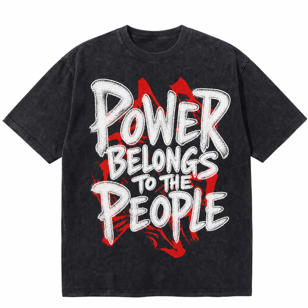 LAWLESSROW Power Belongs To The People Protest Vintage Tee