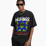 LAWLESSROW No Kings Graffiti Crown Vintage Protest Tee