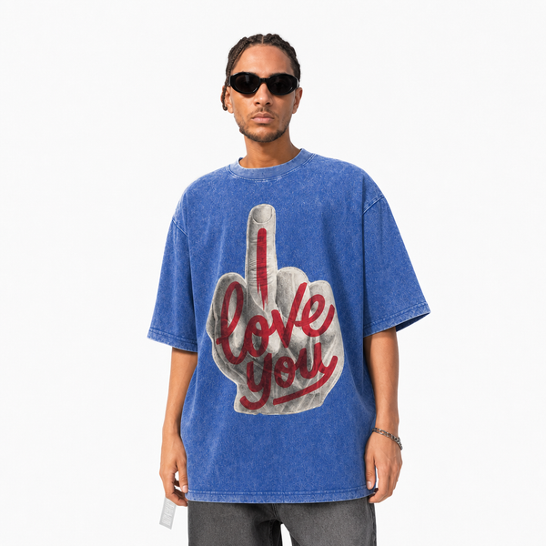 LAWLESSROW I Love You Middle Finger Vintage Tee - hover